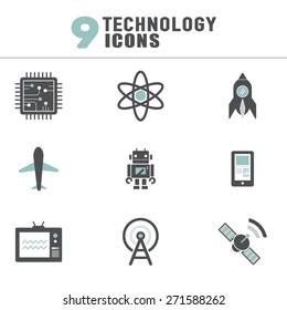 Technology Innovation Electronics Motivation Icons Concept