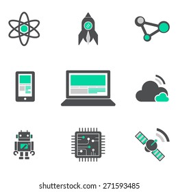 Technology Innovation Electronics Motivation Icons Concept