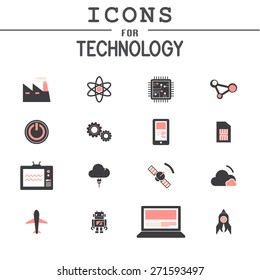 Concepto de Iconos de Motivación Electrónica de Innovación Tecnológica