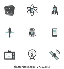 Technology Innovation Electronics Motivation Icons Concept