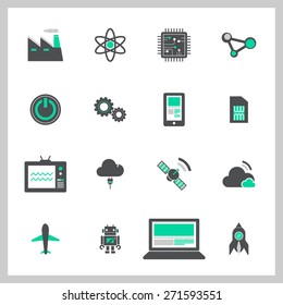 Technology Innovation Electronics Motivation Icons Concept