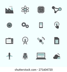Technology Innovation Electronics Motivation Icons Concept