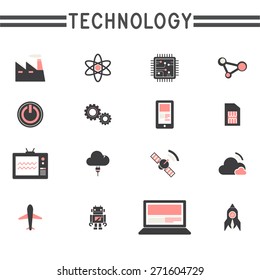 Technology Innovation Electronics Motivation Icons Concept