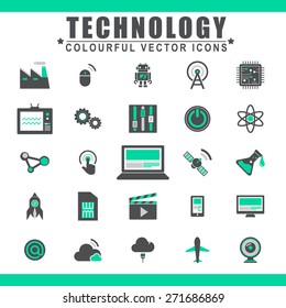 Concepto de Iconos de Motivación Electrónica de Innovación Tecnológica