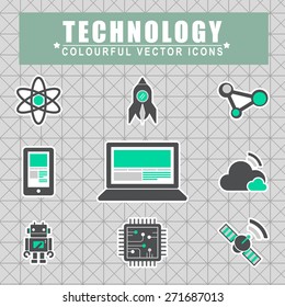 Technology Innovation Electronics Motivation Icons Concept