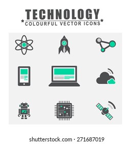 Technology Innovation Electronics Motivation Icons Concept