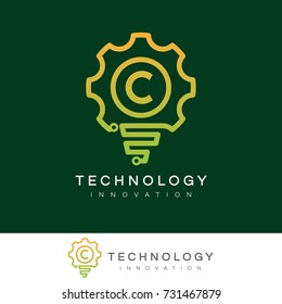 technology innovation initial Letter C Logo design