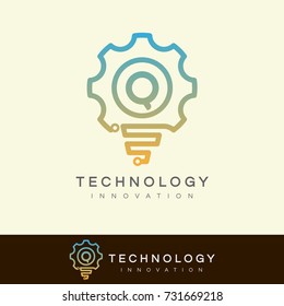 technology innovation initial Letter Q Logo design