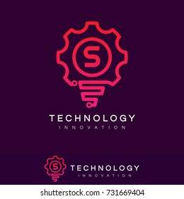 technology innovation initial Letter S Logo design