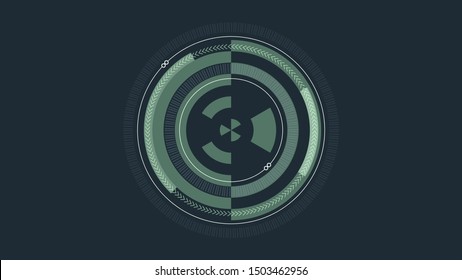 Technology innovation visualization. Elements with lines, circles and dots array. Technology innovation connection complex. Visual concept. Graphic abstract background. Vector illustration. Eps 10