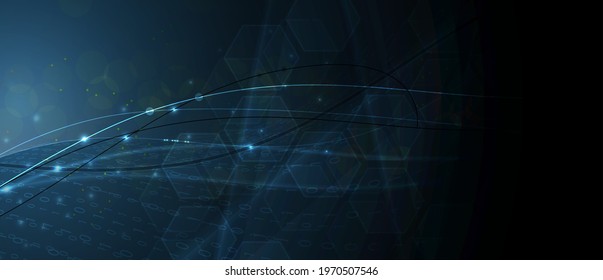Technology innovation wave background. Global business solution idea
