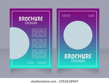 Technology and innovations blank brochure design. Template set with copy space for text. Premade corporate reports collection. Editable 4 paper pages. Caveat Brush, Acumin, Arial fonts used