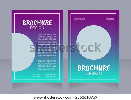 Technology and innovations blank brochure design. Template set with copy space for text. Premade corporate reports collection. Editable 4 paper pages. Caveat Brush, Acumin, Arial fonts used