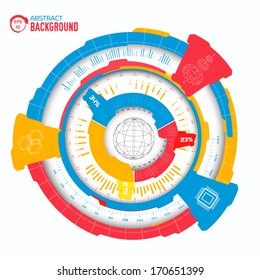 technology intarface sphere background concept. vector illustration