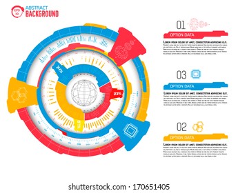 technology intarface sphere background concept. vector illustration