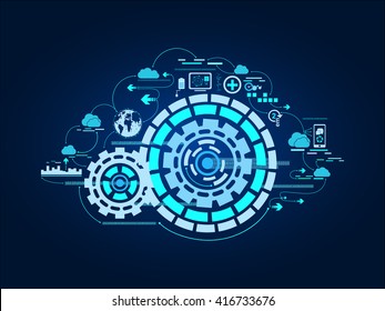 Technology internet of everything. Vector illustration concept.