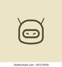 technology isolated minimal icon. angry robot graph line vector icon for websites and mobile minimalistic flat design. 