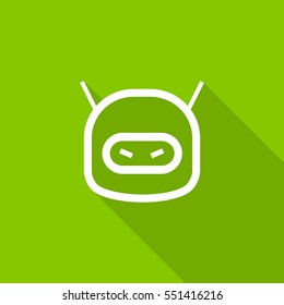 technology isolated minimal icon. angry robot graph line vector icon for websites and mobile minimalistic flat design. 
