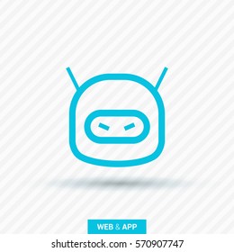 technology isolated minimal icon. angry robot graph line vector icon for websites and mobile minimalistic flat design. 