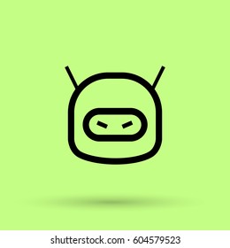 technology isolated minimal icon. angry robot graph line vector icon for websites and mobile minimalistic flat design. 