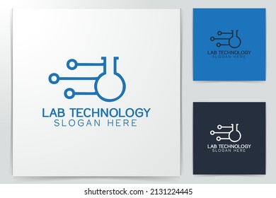 Technology Lab Logo Designs Inspiration Isolated on White Background