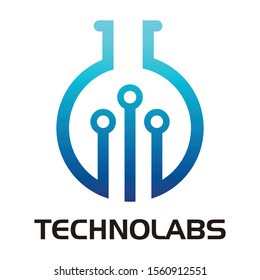 technology labs blue logo icon vector
