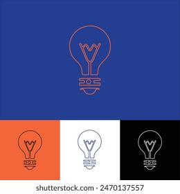 Lámpara de Tecnología Logo Icon Design Plantilla de Vector