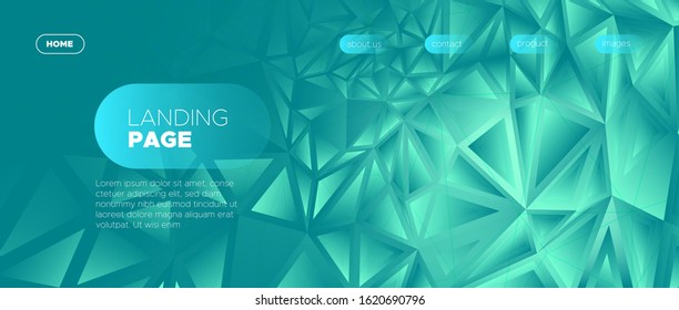 Technology Landing Page. Gradient Geometric Background. Cyan Vector Shapes. Gradient Business Design. Polygonal Landing Page. Blue Modern Brochure. Cyan Poster. Triangular Landing Page.