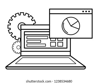 technology laptop cartoon