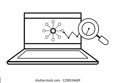 technology laptop cartoon