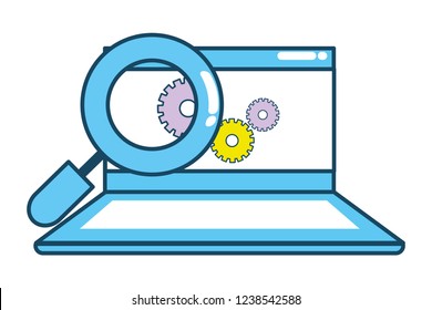 technology laptop cartoon