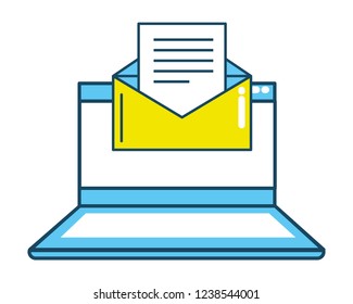 technology laptop cartoon