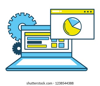 technology laptop cartoon
