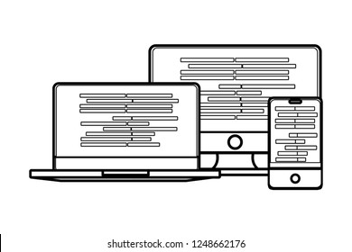 technology laptop cartoon