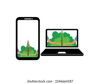 Technology laptop mobile phone with tree vector illustration. Mobile technology. Inside Small Business
Mobile technology transforming Australian business 