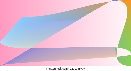 Technology Layers Smooth Multicolor Blurred Background. Digital Dynamic Rainbow Shape Illustration. Pastel Neon Fluid Minimal Horizontal Lines. Pink Color Psychedelic Modern Futuristic Gradient Mesh.