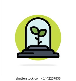 Technology, Leaf, Plant Abstract Circle Background Flat color Icon