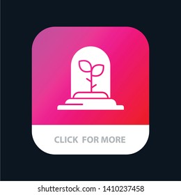 Technology, Leaf, Plant Mobile App Button. Android and IOS Glyph Version