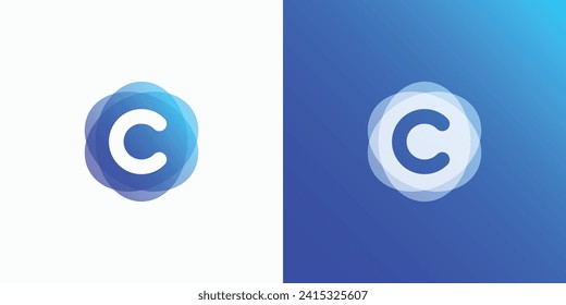 Technology letter C initial vector logo design.