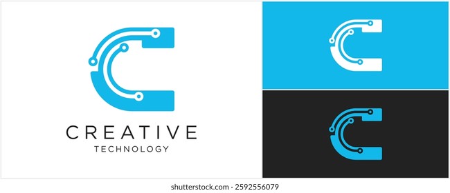 Technology Letter C Logo Abstract vector illustration