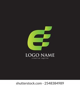 Technology letter E logo design vector template