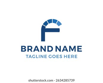 Technology letter F logo design vector, isolated on transparent background