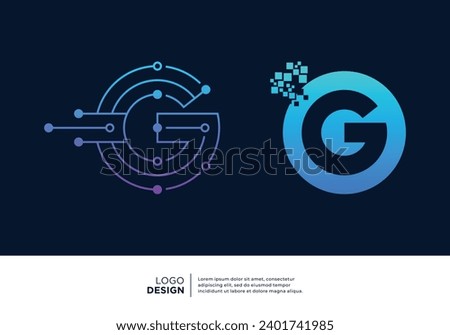 Technology letter G logo design. Creative and modern logo design
