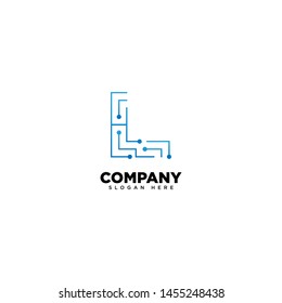 Technology Letter L - vector logo