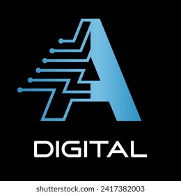 Technology letter logo design template illustration. This is good for technology, science, computer etc. this is a letter 