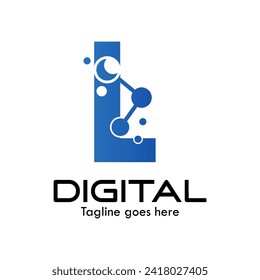 Technology letter logo design template illustration. This is good for technology, science, computer etc. this is l letter 