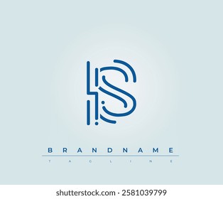 IS Technology Letter Logo Template. This tech letter logo is a graphic mark that uses letters to represent a technology company.