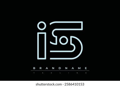 IS Technology Letter Logo Template. This tech letter logo is a graphic mark that uses letters to represent a technology company.
