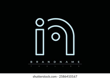 IN Technology Letter Logo Template. This tech letter logo is a graphic mark that uses letters to represent a technology company.
