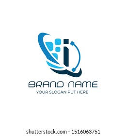 Technology I Letter logo/identity design template vector eps
